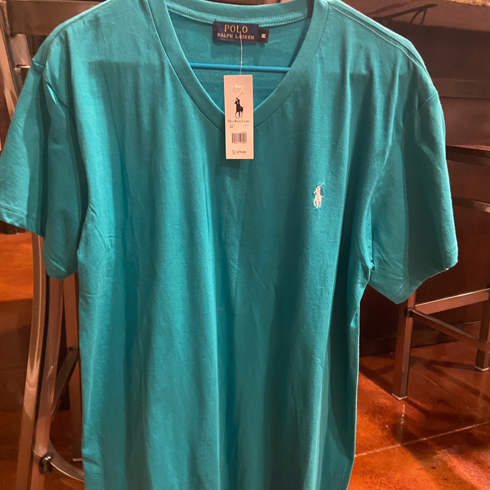 Polo by Ralph Lauren‎ Mens Turquoise Short Sleeve T-Shirt Classic Fit